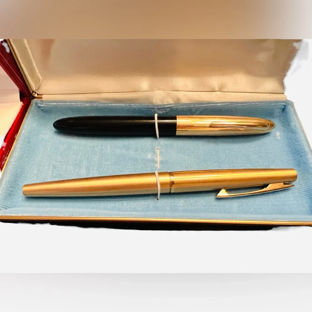 Vintage Sheaffer Fountain Pen, Ballpoint Pen & Pencil 14kt Gold Filled Set